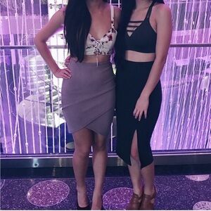 Charlotte Russell Mauve Wrap Skirt